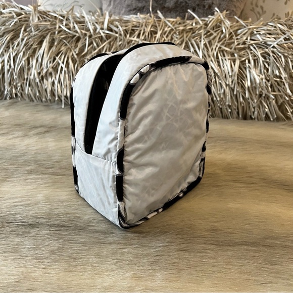 VERA BRADLEY Night & Day 2010 Zipper Insulated Lunch Bunch Bag Black White Y2K - Picture 10 of 14